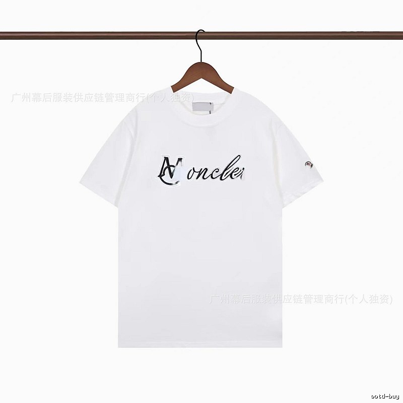 Moncler Letter Print Casual White T-Shirt