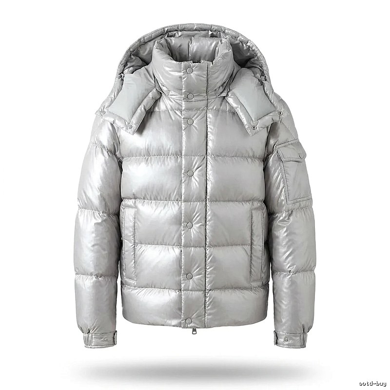 Moncler Silver Shiny Trendy and Cool Down Jacket