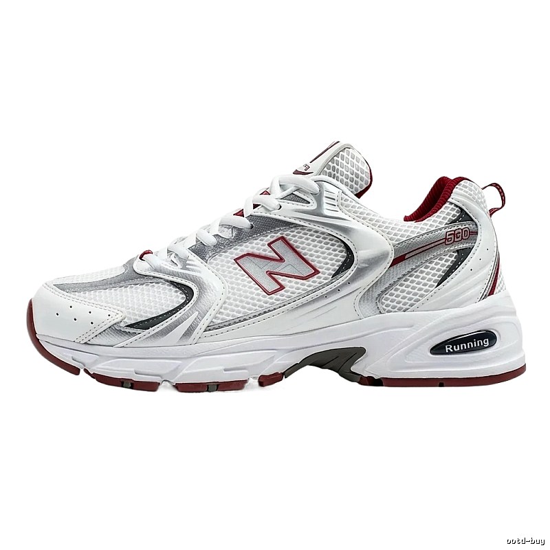 New Balance 530 retro-style red and white sports shoes