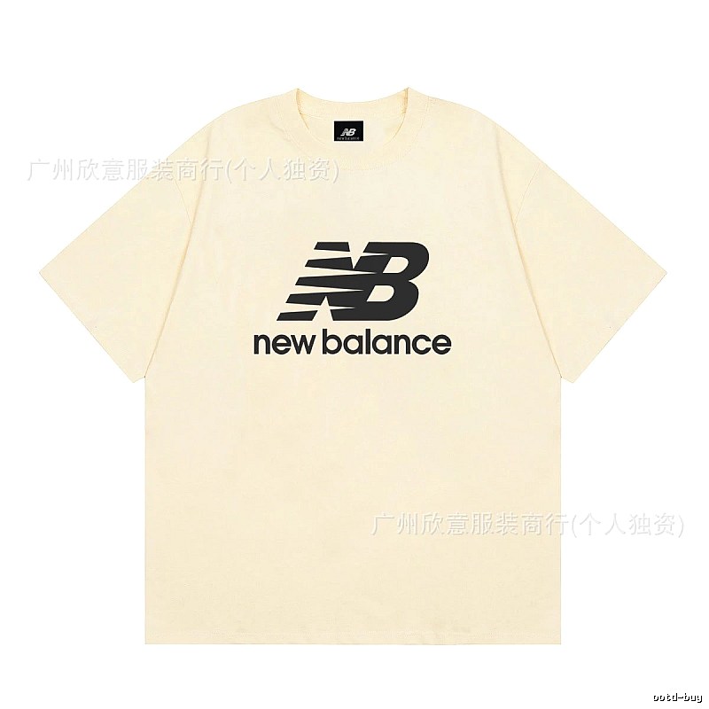New Balance Classic Casual Style Apricot Beige Short Sleeve T-Shirt