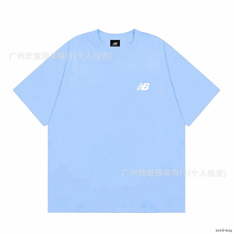 New Balance Classic Minimalist Style Light Blue Short-sleeve T-shirt