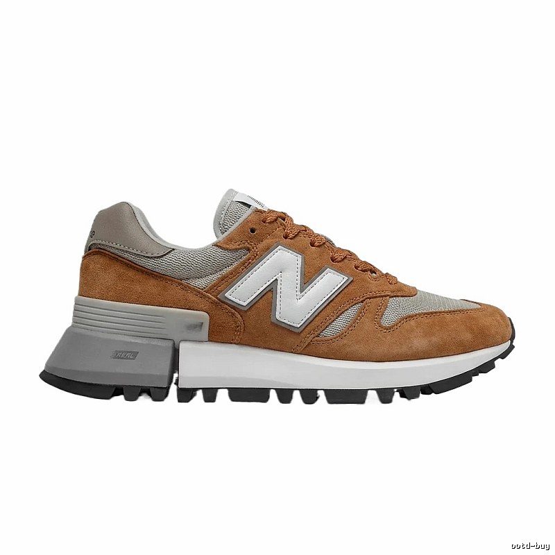 New Balance retro brown-gray sports shoes
