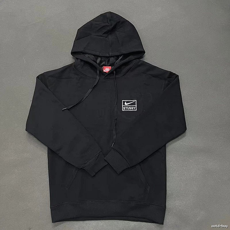 Nike Black Zip Hoodie Fan Wear Swoosh