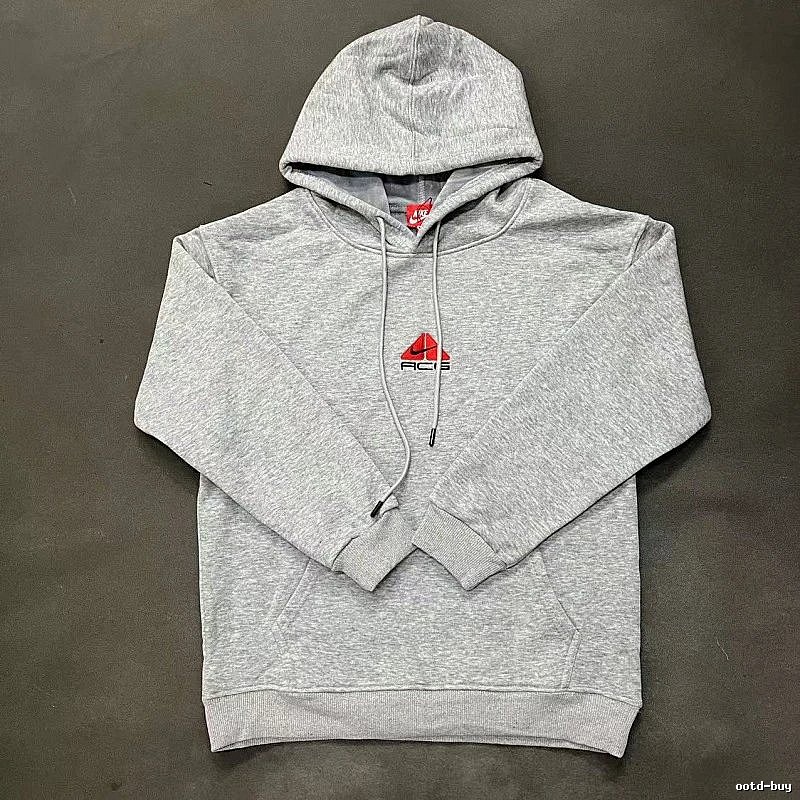 Nike Gray Zip Hoodie Logo Detail Swoosh