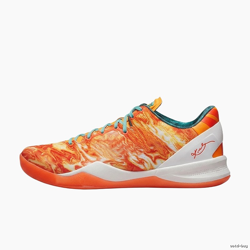Nike Kobe series orange and white basketball shoes