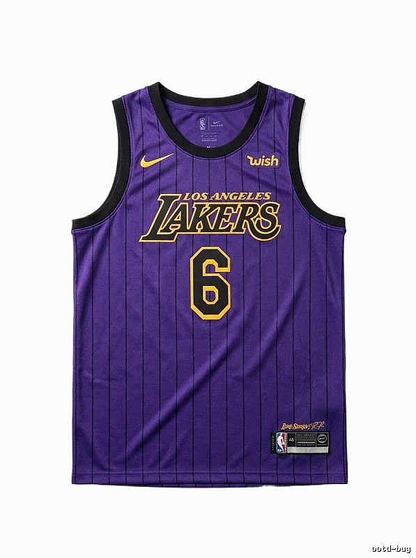 Nike LBJ Lakers purple jersey