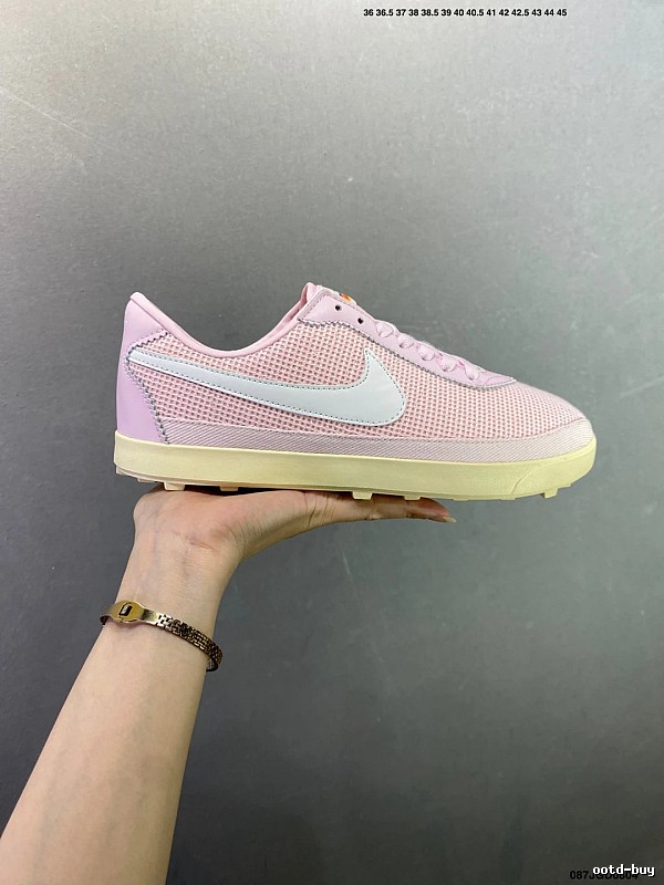 Nike Waffle-Sole Runners in Pink with Sculpted Cushioning