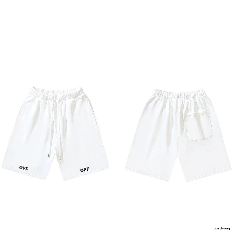 Off-White 017 simple white shorts