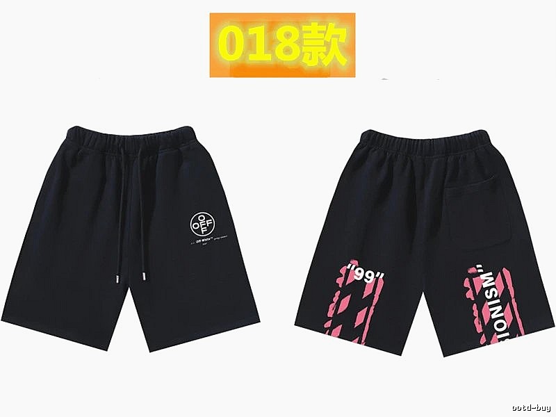 Off-White 018 Style Cool Black Shorts