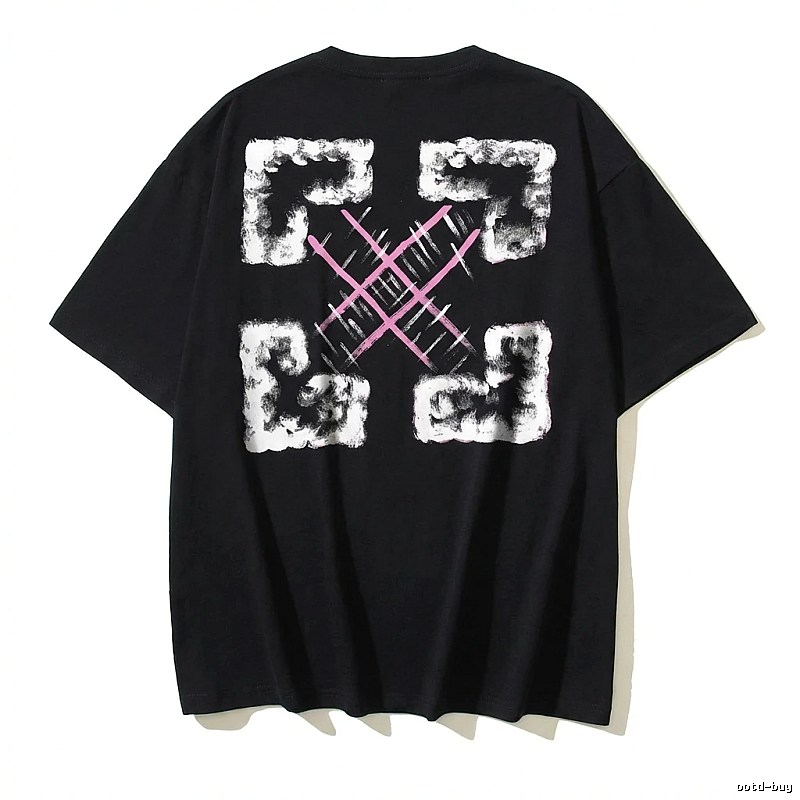 Off-White Trendy Style Black T-shirt