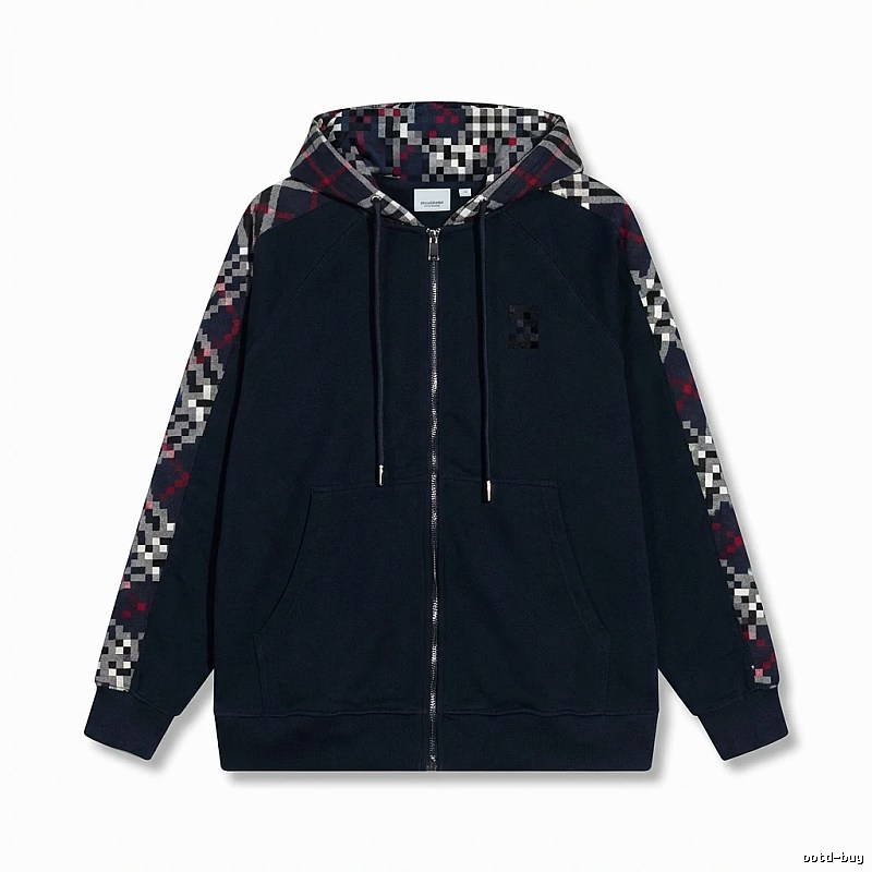 Other checkered patchwork style hoodie
