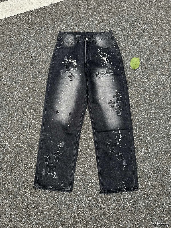 Outdoor Edit Splatter Jeans - Black