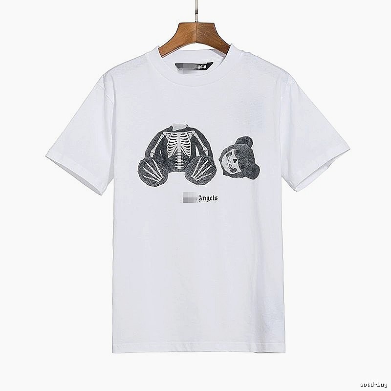 Palm Angels Classic Bear graphic T-shirt White Colorful Bear with Travel-Friendly Style