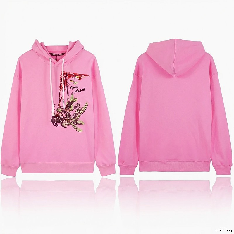 Palm Angels palm tree print pink sweatshirt