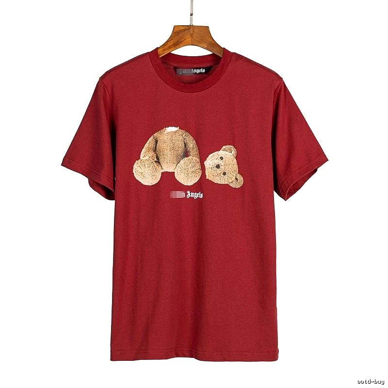 Palm Angels Premium Style Bear graphic T-shirt White Colorful Bear for Minimal Outfits