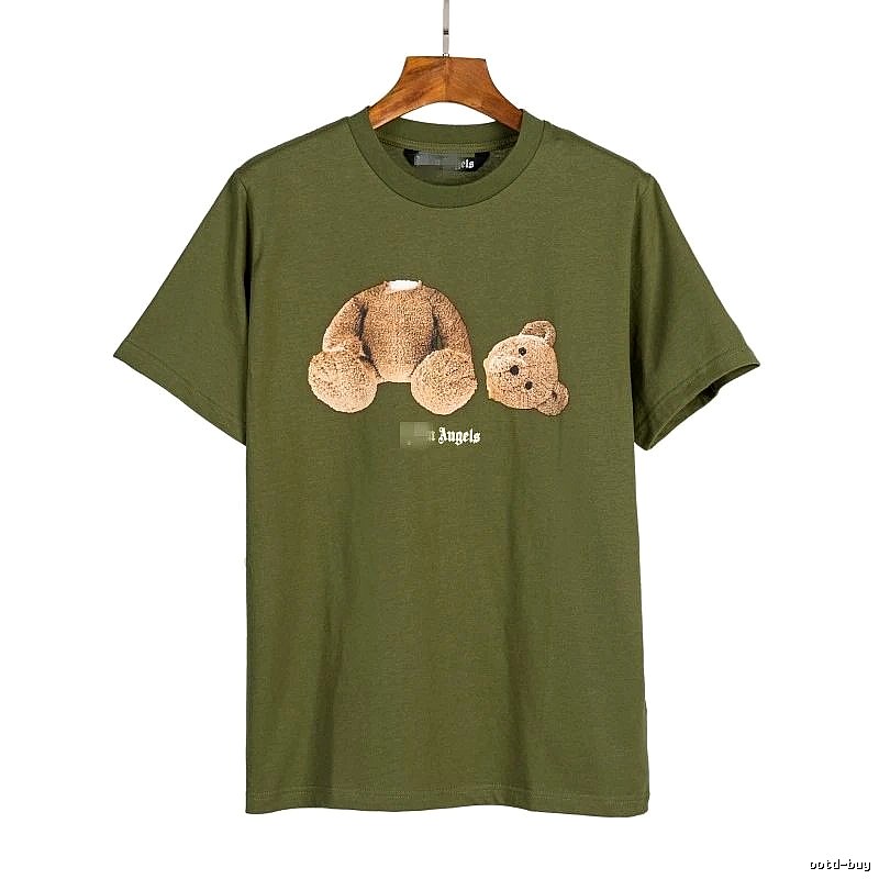Palm Angels Relaxed Bear graphic T-shirt White Colorful Bear with Versatile Design