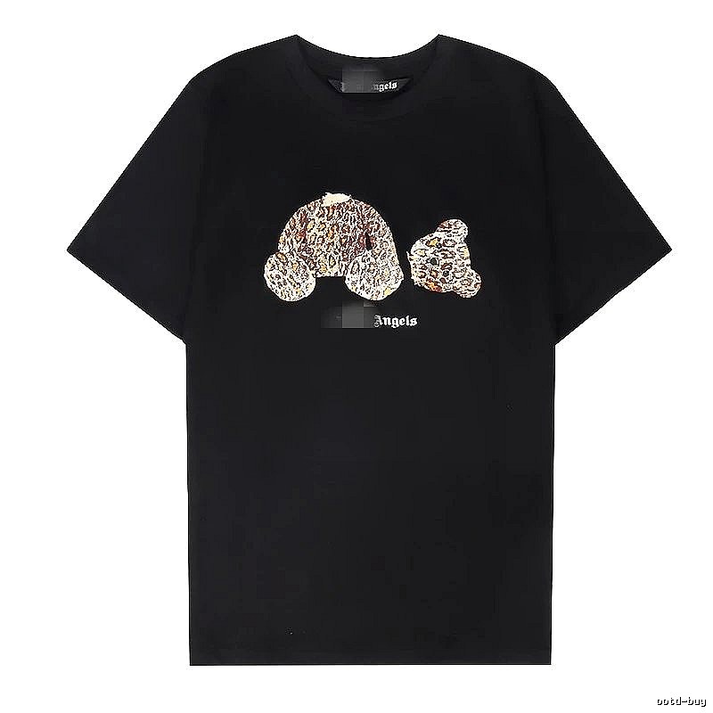 Palm Angels Statement Bear graphic T-shirt White Colorful Bear for Easy Pairing