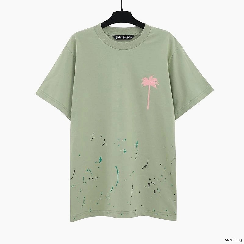 Palm Angels Urban Logo T-shirt White Palm Tree with Statement Pattern