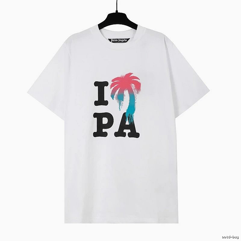 Palm Angels Weekend Logo T-shirt White Palm Tree for Weekend Wear