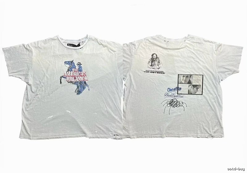 Paly Hollywood American Print Retro White T-shirt