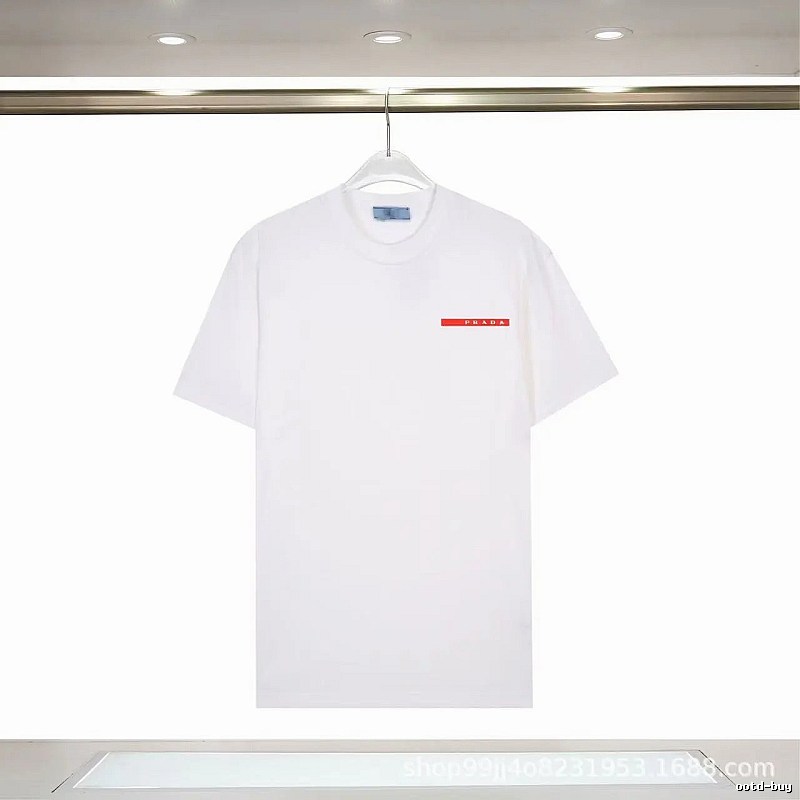 Prada Red Label Minimalist Style White Short-sleeve T-shirt
