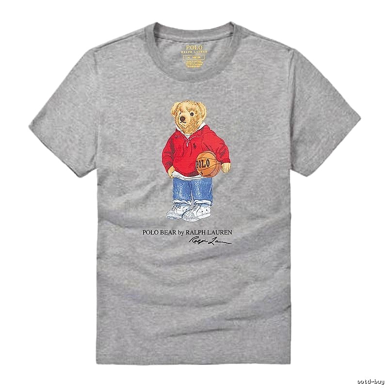 Ralph Lauren Bear Print Heather Grey T-shirt