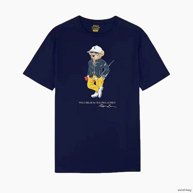 Ralph Lauren Bear Trendy Cool Sapphire Blue T-shirt