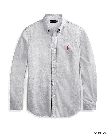 Ralph Lauren Gray Button-Down Shirt Streetwear Look