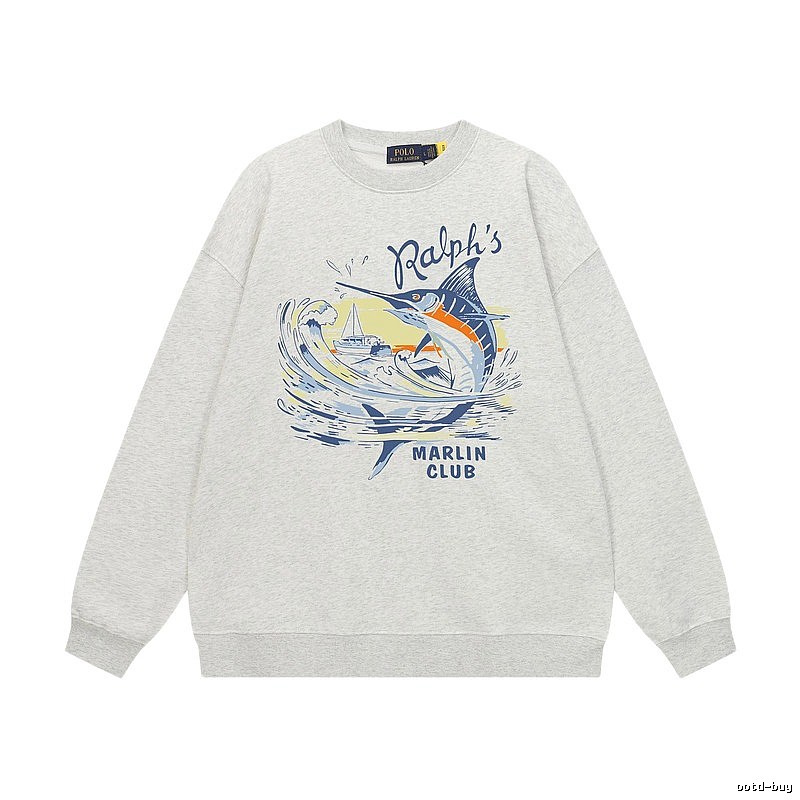 Ralph Lauren Marin Club Light Grey Sweatshirt
