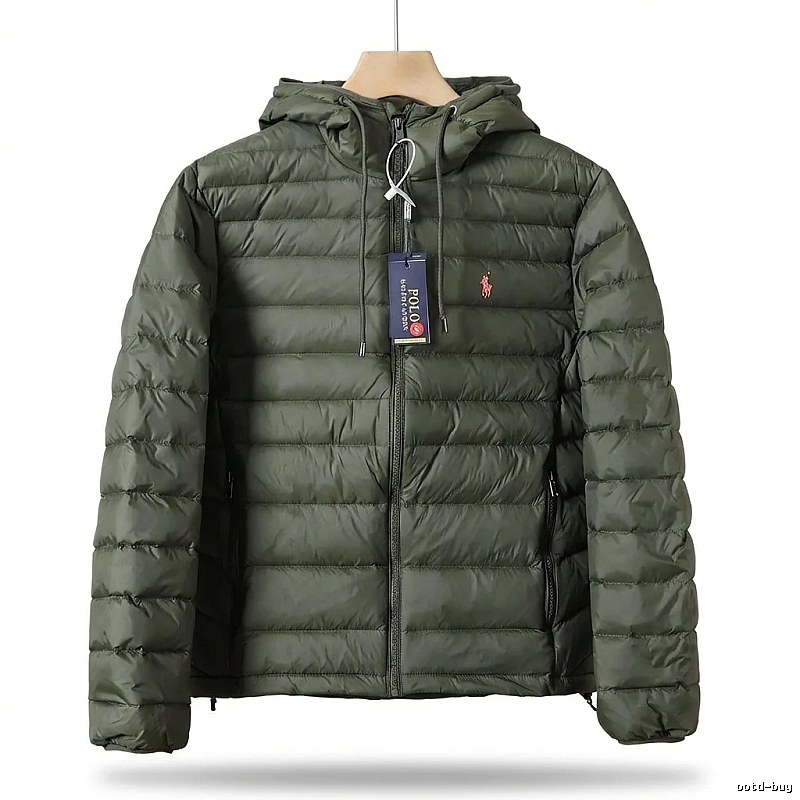 Ralph Lauren Polo casual style dark green down jacket