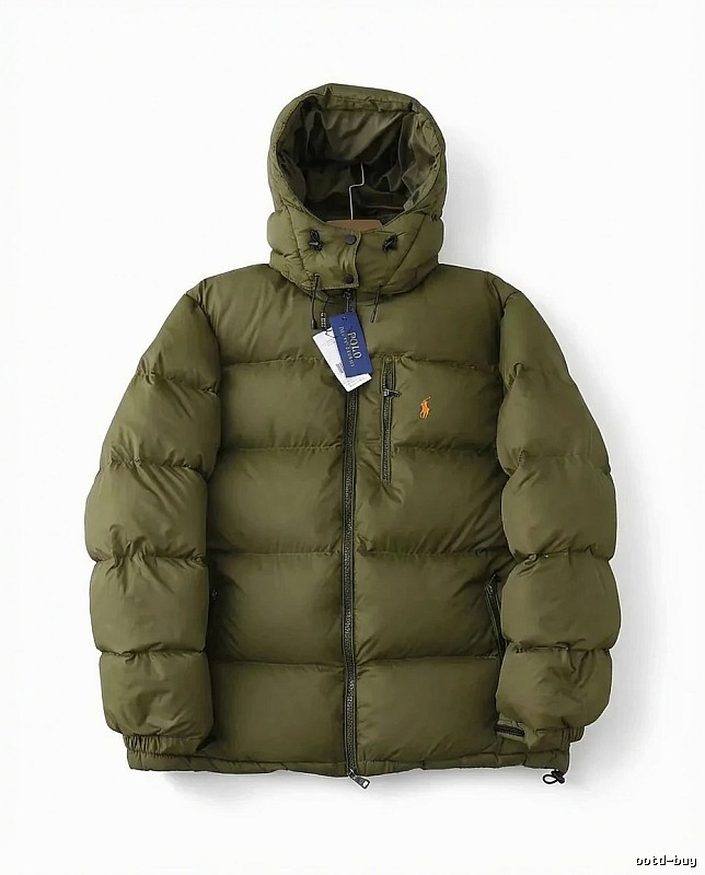 Ralph Lauren Polo Military Green Trendy Down Jacket