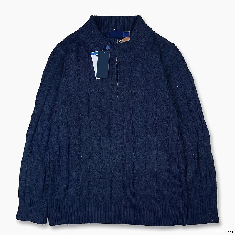 Ralph Lauren retro-style navy blue sweater