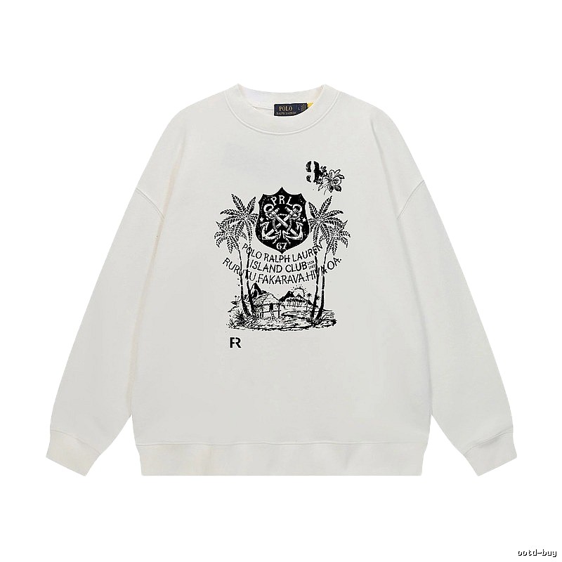 Ralph Lauren retro-style white sweatshirt