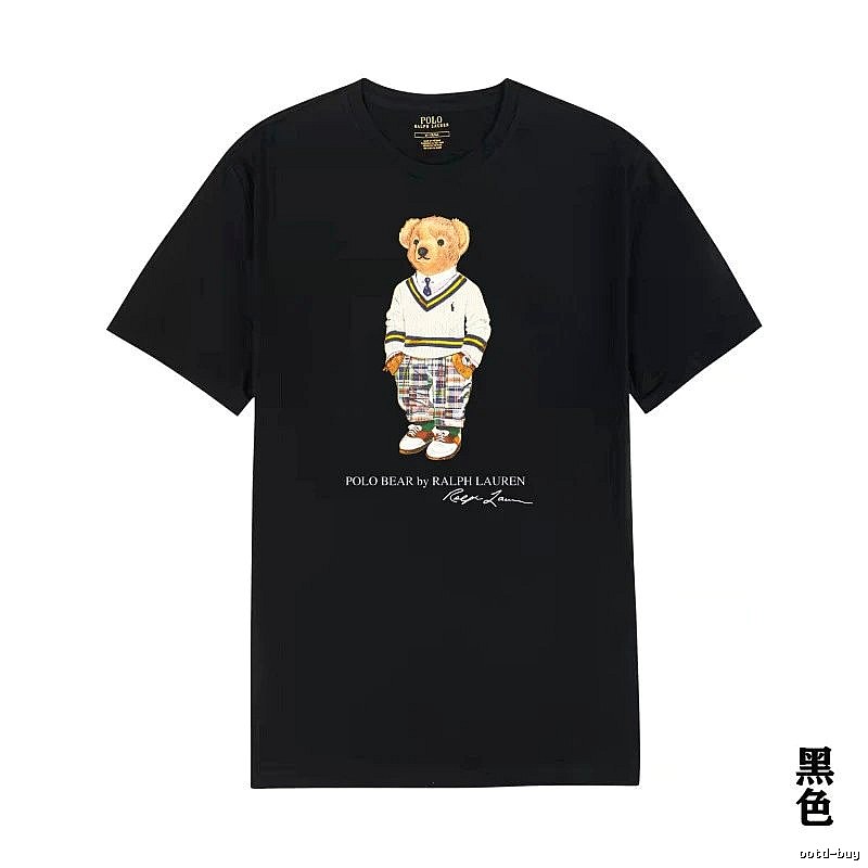 Ralph Lauren's Bear Series Black T-shirt