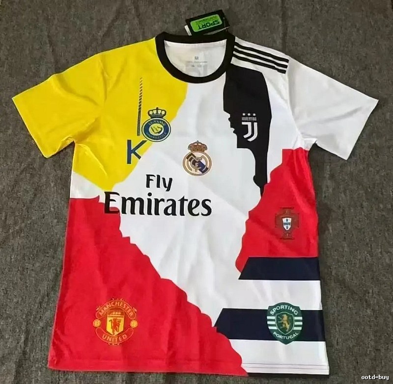 Real Madrid Summer Home soccer jersey White Football Gold with Clean Finish