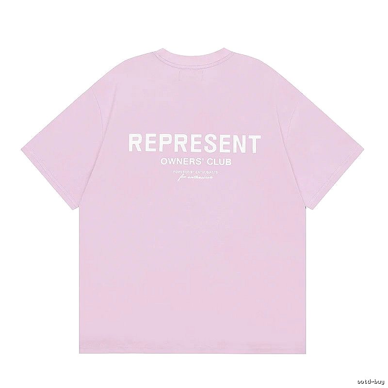 Represent Pink Style 801 Owners Club T-Shirt Relaxed Styling Logo