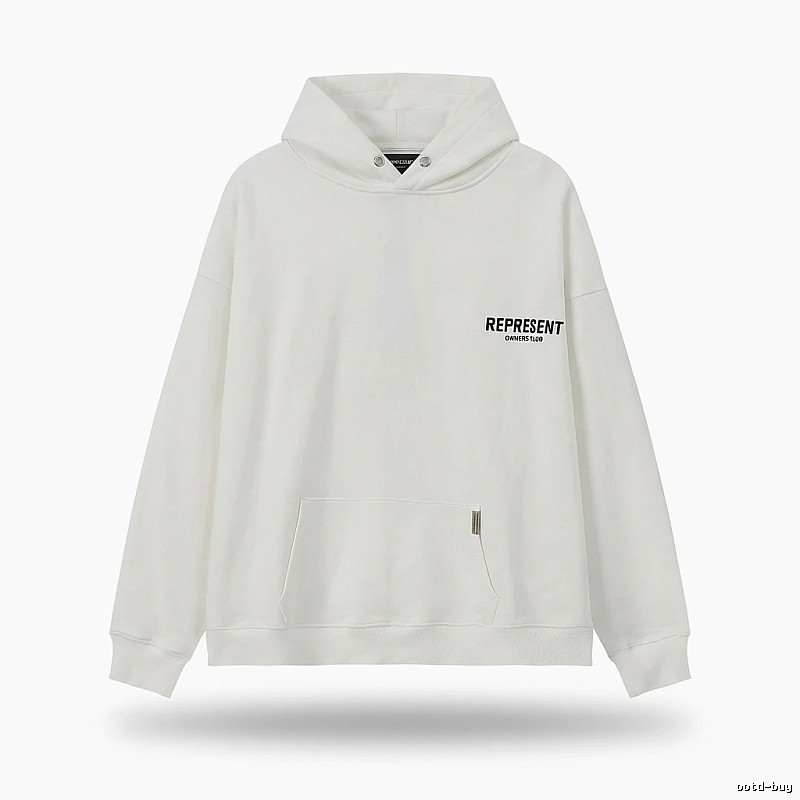 REPRESENT Simple Style White Hoodie