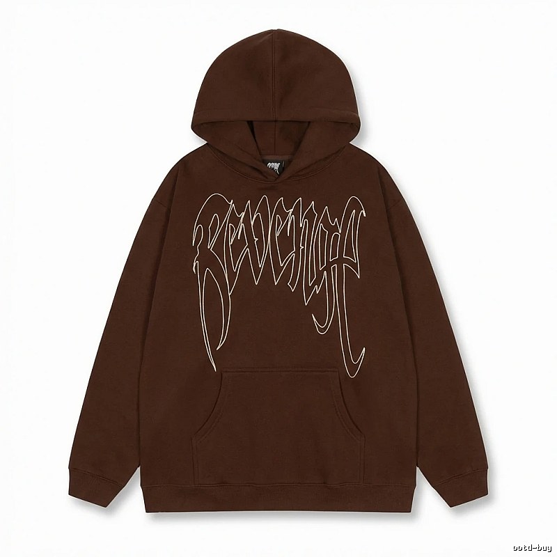 Revenge Gothic Style Dark Coffee Hoodie