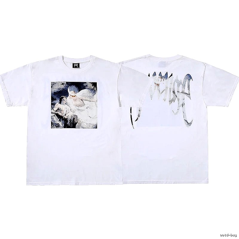Revenge White Skull Graphic T-Shirt Resort Wear