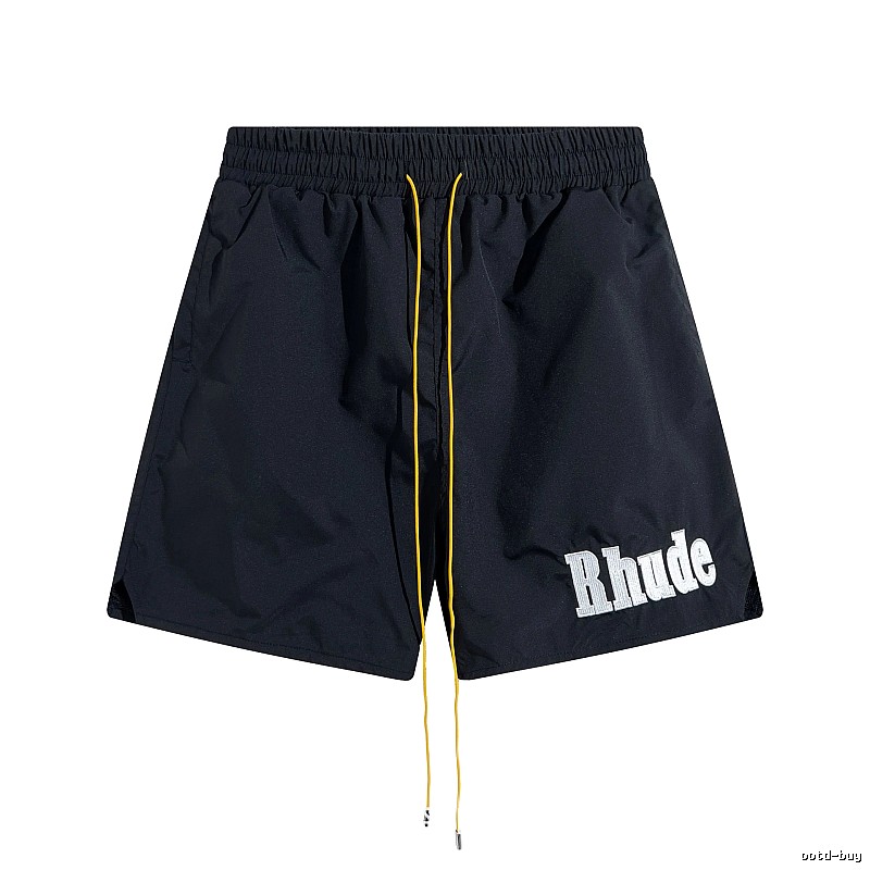 RHUDE sporty black shorts