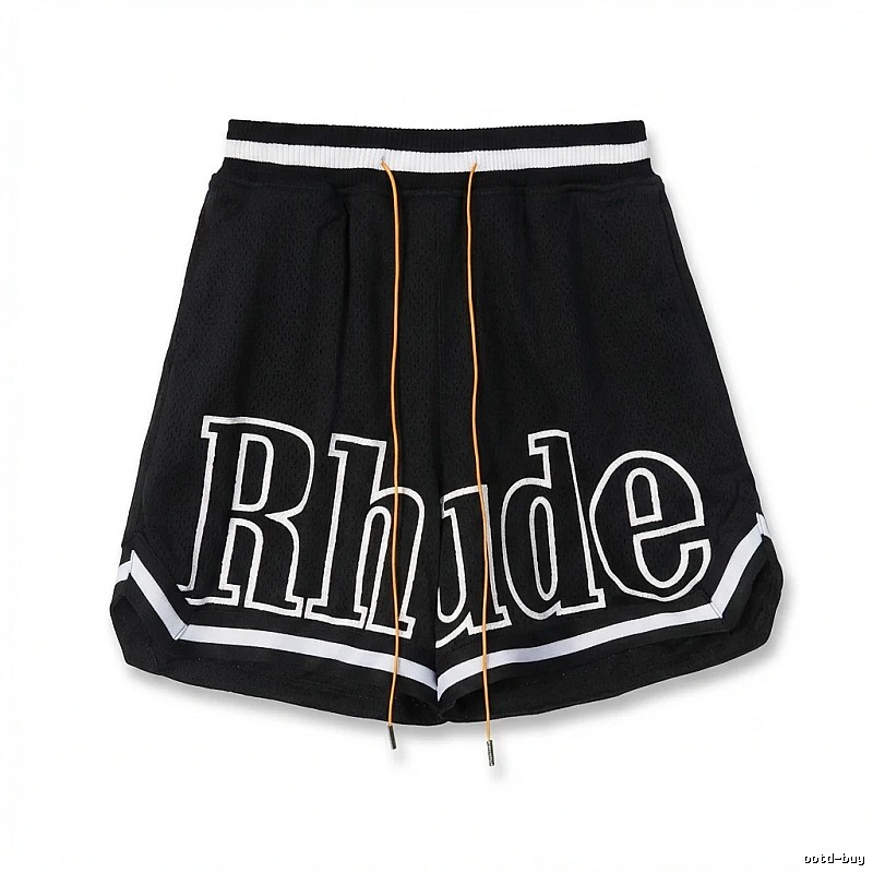 RHUDE sporty black shorts