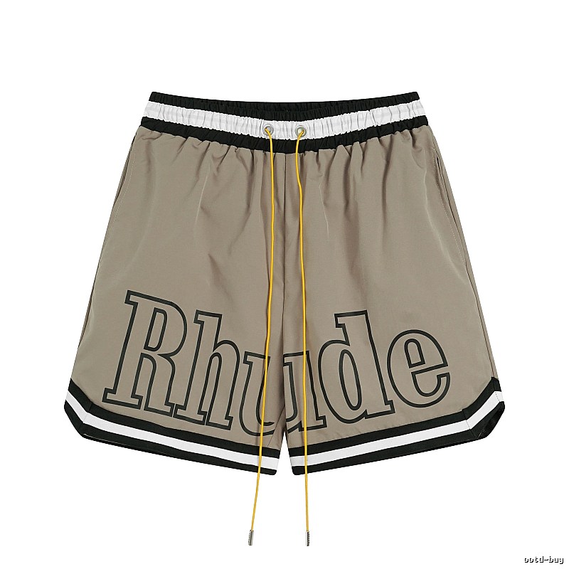 RHUDE sporty khaki shorts