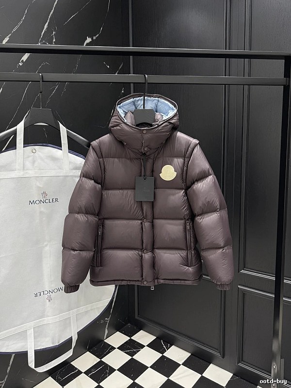 School Runs Kids Puffer Jacket by Moncler with Hooded Badge