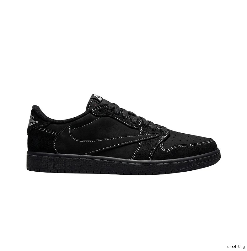 Simple Black Jordan AJ1 Sneakers