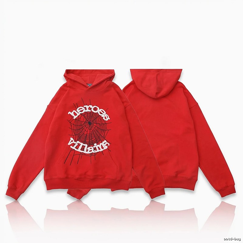 Sp5der Red Trendy and Cool Hoodie