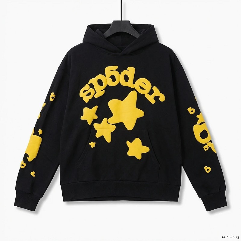 Sp5der Trendy and Cool Style Black Hoodie