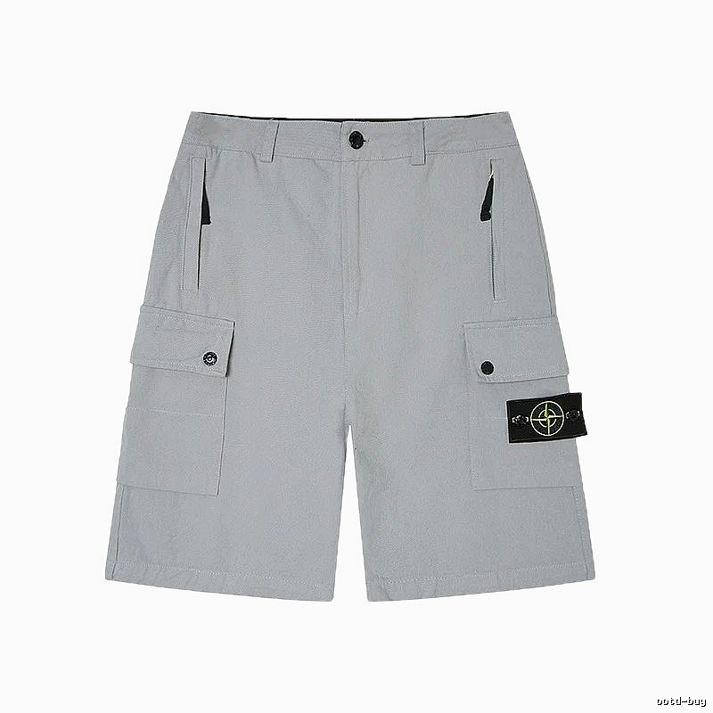 Stone Island Classic Technical Workwear Style Light Grey Shorts