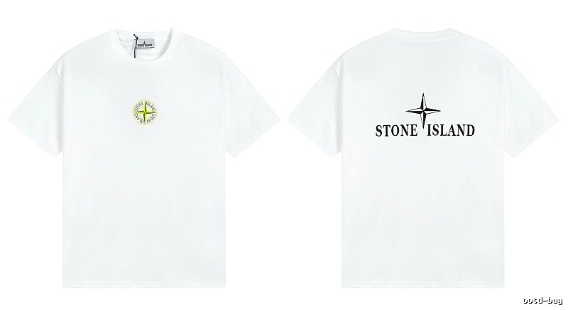 Stone Island Compass Series Street Style White T-Shirt