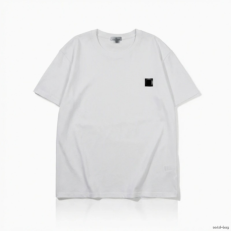 Stone Island minimalist style white T-shirt