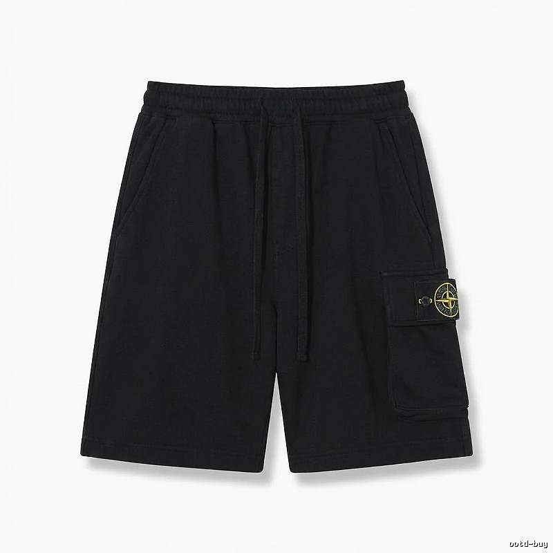 Stone Island work - style black shorts